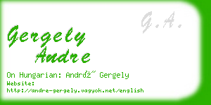 gergely andre business card